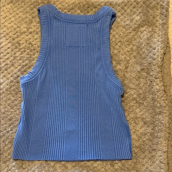 Aerie XS Blue Ribbed Tank Top - Picture 3 of 5